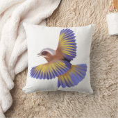 空を舞う鳥のカラフルフライトの枕 クッション (ブランケット)