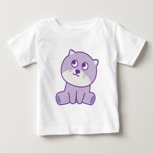 空を見ている猫 ベビーTシャツ (正面)