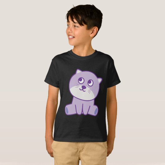 空を見ている猫 Tシャツ (正面フル)