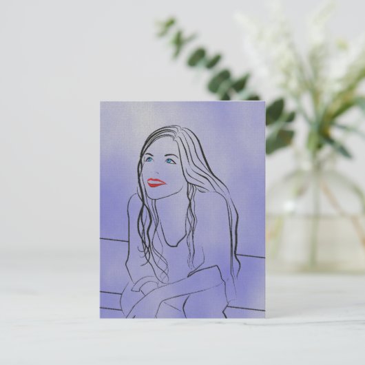 空を見る2 – はがき (スタンド正面)