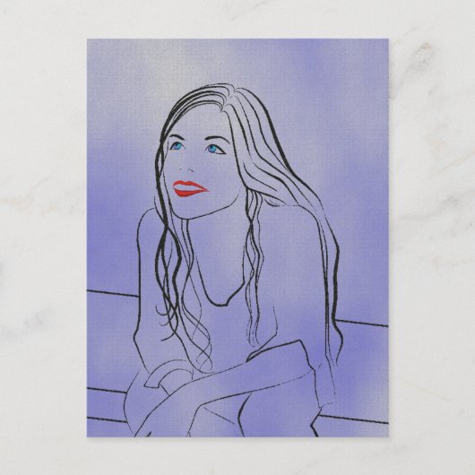 空を見る2 – はがき (正面)