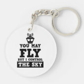空を飛ぶかもしれないが、私は航空交通ATCを制御 キーホルダー (裏面)