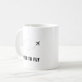 空を飛ぶ必要があるマグカップ コーヒーマグカップ (正面左)