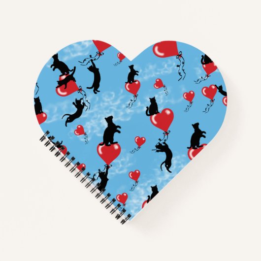 空を飛ぶ赤い風船 ノートブック (正面)