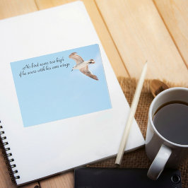 空を飛ぶ青いカモメは鳥が舞い上がらない ポストイット