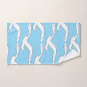 空を飛ぶ鳥バスアクセサリー ライトブルー バスタオルセット (ハンドタオル)