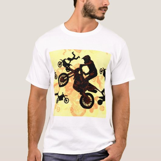 空を飛べ - モトクロス・スタント Tシャツ (正面)