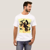 空を飛べ - モトクロス・スタント Tシャツ (正面フル)