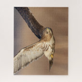 空を飛んでいるアカオタカ ジグソーパズル (縦)