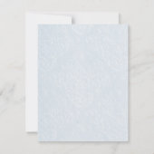 空エレガントの青い背景の紫の芽 セーブザデート (裏面)