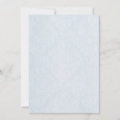 空エレガントの青い背景の紫の芽 招待状 (裏面)