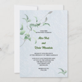 空エレガントの青い背景の紫の芽 招待状