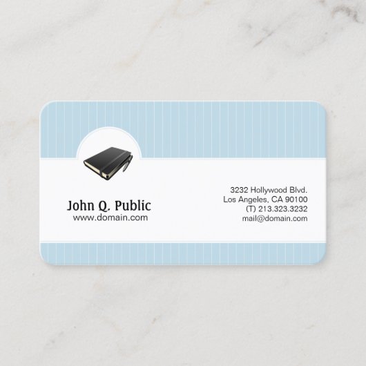 空エレガント青 名刺 (正面)