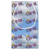 空カッコいいに太陽の光を当てたサングラス スモールペーパーバッグ (裏面)