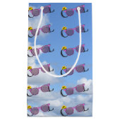 空カッコいいに太陽の光を当てたサングラス スモールペーパーバッグ (正面)