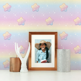 空カラフルに虹の星を描く絵文字 壁紙