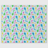 空カラフルに飛んでいる輝く凧 ラッピングペーパー (フラット)