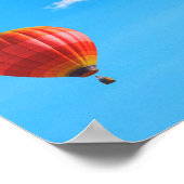 空カラフルの熱気球 ポスター (角)