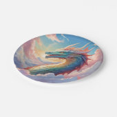 空カラフルの竜 ペーパープレート (アングル)