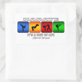 空クール手は生き方だ 長方形シール (バッグ)