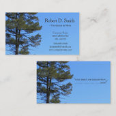 空シンプルにカッコいい咲く常緑松 名刺 (正面/裏面)