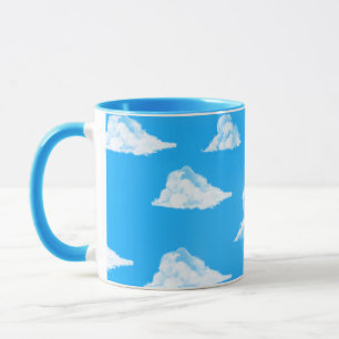 空シンプル青マグカップ マグカップ