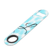 空シンプル青黒水色あなたのモノグラムを追加 スピード栓抜き (正面アングル)