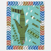 空パーソナライズされた中隊フリースブランケット フリースブランケット (正面)