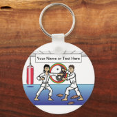 空パーソナライズされた手 – 男性と女性の漫画 キーホルダー (正面)