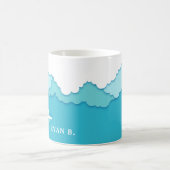 空フレンドリー | 航空産業名前をカスタムする コーヒーマグカップ (中央)