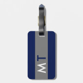 空モダンエレガント旅の青 ラゲッジタグ (裏面縦)