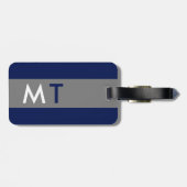 空モダンエレガント旅の青 ラゲッジタグ (裏面横)