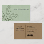 空モダンコンテンポラリー青さび茶離れ色品 名刺 (正面/裏面)