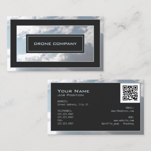 空モダン雲 名刺 (正面/裏面)