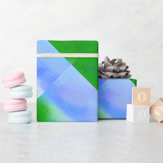 空モダン青 ラッピングペーパー