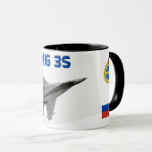 空ロシアの軍MIG 35回収可能MUG マグカップ (正面右)