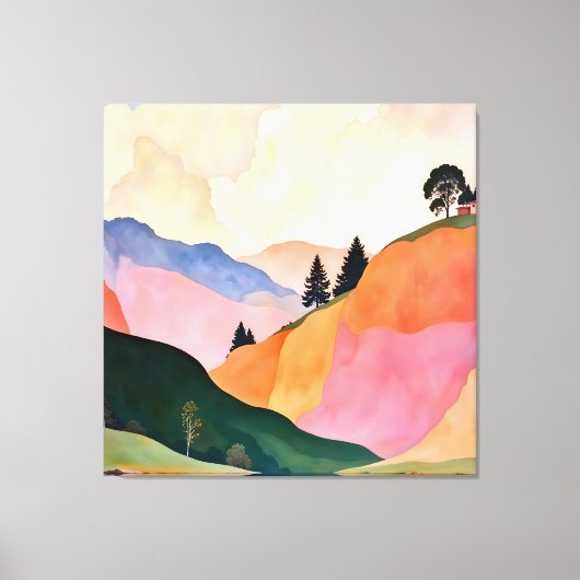 空中での愛 キャンバスプリント (正面)