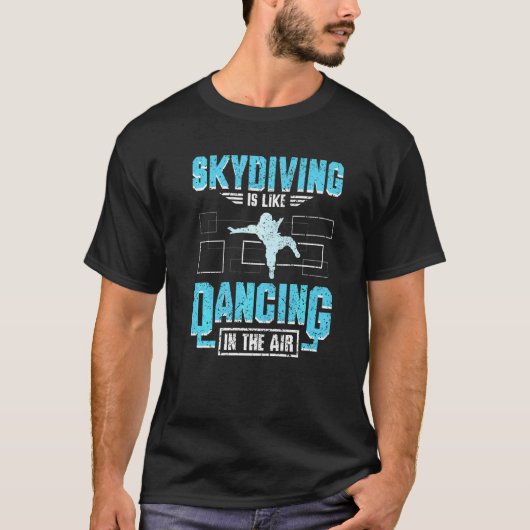 空中で踊るスカイダイビング Tシャツ (正面)