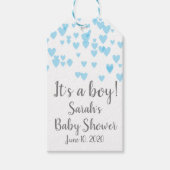 空中に散乱したハート ギフトタグ (正面)