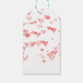空中に散乱したハート ギフトタグ (裏面)