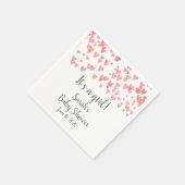 空中に散乱したハート スタンダードカクテルナプキン (角)