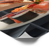 空中に浮かぶ盛り合わせ食べ物 – ストック高品質品 ポスター (角)