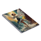 空中に羽が生えている女性 ノートブック (右側)