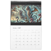 空中に舞う祭りの華やぎ、幻想的で神秘的な世界 カレンダー (1月 2027)