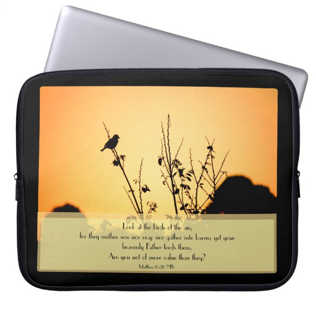 『空中のコンピューターの袖の鳥』 ラップトップスリーブ (正面)