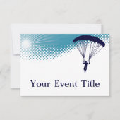 空中のスカイダイバー 招待状 (正面)
