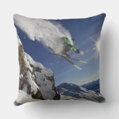 空中のスキーヤー クッション (裏面)