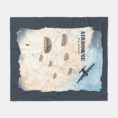 空中のパラトロオペラ素晴らしスのジャンプのカスタマイズ フリースブランケット (正面(横))