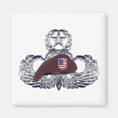 空中の翼の上に特別に設計されたベレー マグネット (正面)