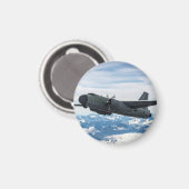 空中の飛行機 マグネット (正面/裏面)
